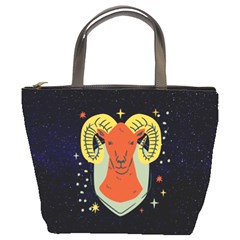 Zodiak Aries Horoscope Sign Star Bucket Bag