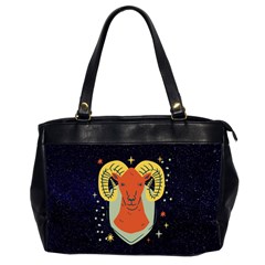 Zodiak Aries Horoscope Sign Star Oversize Office Handbag (2 Sides)