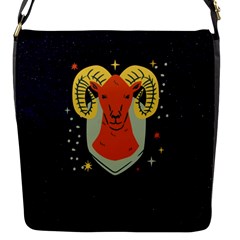 Zodiak Aries Horoscope Sign Star Flap Closure Messenger Bag (s) by Alisyart