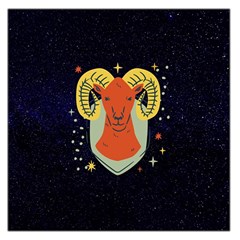 Zodiak Aries Horoscope Sign Star Large Satin Scarf (square)