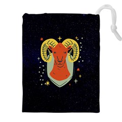 Zodiak Aries Horoscope Sign Star Drawstring Pouch (4xl)