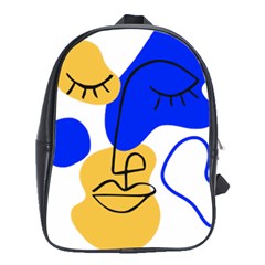 Evening Mood Face Drawing School Bag (xl) by ArtsyWishy