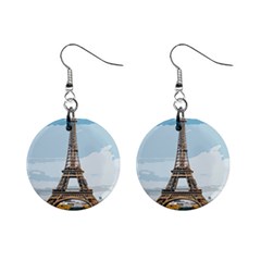 The Eiffel Tower  Mini Button Earrings by ArtsyWishy