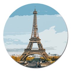 The Eiffel Tower  Magnet 5  (round) by ArtsyWishy