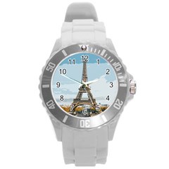 The Eiffel Tower  Round Plastic Sport Watch (l) by ArtsyWishy