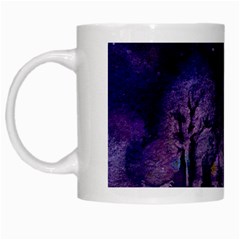 Winter Nights In The Forest White Mugs by ArtsyWishy