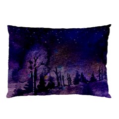 Winter Nights In The Forest Pillow Case by ArtsyWishy