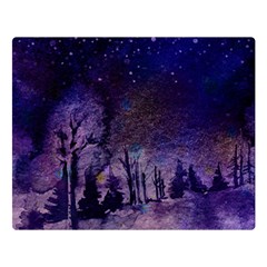 Winter Nights In The Forest Double Sided Flano Blanket (large)  by ArtsyWishy