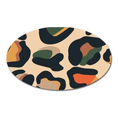 Exotic Leopard Skin Design Oval Magnet by ArtsyWishy