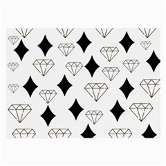 Black & Gold Diamond Design Large Glasses Cloth (2 Sides) by ArtsyWishy