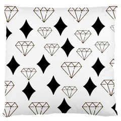 Black & Gold Diamond Design Standard Flano Cushion Case (two Sides) by ArtsyWishy