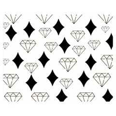 Black & Gold Diamond Design Double Sided Flano Blanket (medium)  by ArtsyWishy