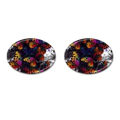 Butterfly Floral Pattern Cufflinks (oval) by ArtsyWishy