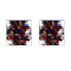 Butterfly Floral Pattern Cufflinks (square) by ArtsyWishy