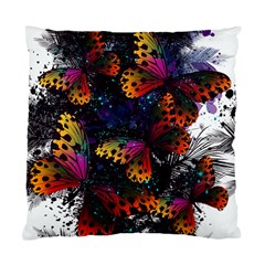 Butterfly Floral Pattern Standard Cushion Case (two Sides)