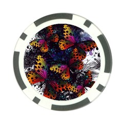 Butterfly Floral Pattern Poker Chip Card Guard (10 Pack) by ArtsyWishy