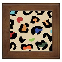 Animal Print Design Framed Tile by ArtsyWishy