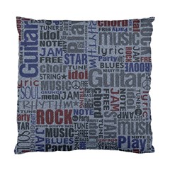 Dark Denim With Letters Standard Cushion Case (one Side) by ArtsyWishy