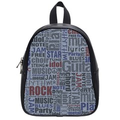 Dark Denim With Letters School Bag (Small)