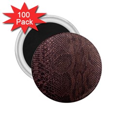 Leather Snakeskin Design 2 25  Magnets (100 Pack) 