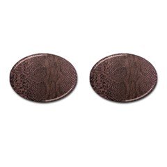 Leather Snakeskin Design Cufflinks (oval) by ArtsyWishy