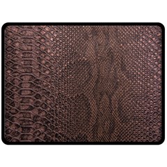 Leather Snakeskin Design Fleece Blanket (large)  by ArtsyWishy