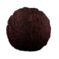 Leather Snakeskin Design Standard 15  Premium Round Cushions by ArtsyWishy