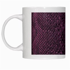 Purple Leather Snakeskin Design White Mugs by ArtsyWishy