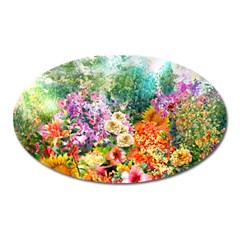 Forest Flowers  Oval Magnet by ArtsyWishy