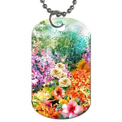 Forest Flowers  Dog Tag (one Side) by ArtsyWishy