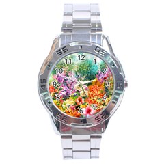 Forest Flowers  Stainless Steel Analogue Watch by ArtsyWishy