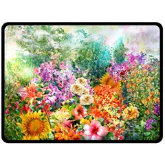 Forest Flowers  Double Sided Fleece Blanket (large)  by ArtsyWishy