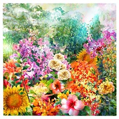 Forest Flowers  Wooden Puzzle Square by ArtsyWishy