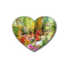 Forest Flowers  Heart Coaster (4 Pack)  by ArtsyWishy