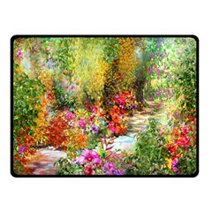 Forest Flowers  Double Sided Fleece Blanket (small)  by ArtsyWishy