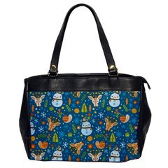 Snowman Deer Snowman Deer Oversize Office Handbag by designsbymallika