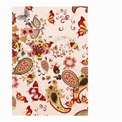 Red Floral Baatik Print Red Floral Baatik Print Small Garden Flag (two Sides)