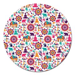 Indian Love Magnet 5  (round) by designsbymallika