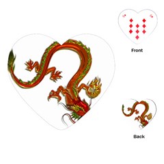 Dragon Art Glass Metalizer China Playing Cards Single Design (Heart)