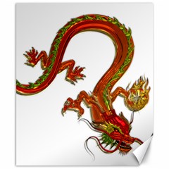 Dragon Art Glass Metalizer China Canvas 8  x 10 