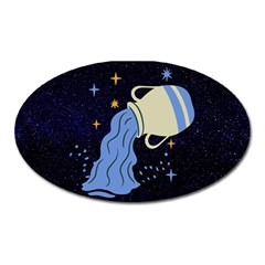 Aquarius Horoscope Astrology Zodiac Oval Magnet