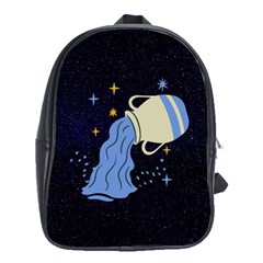 Aquarius Horoscope Astrology Zodiac School Bag (large)