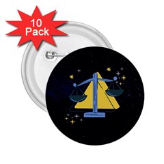 Horoscope Libra Astrology Zodiac 2 25  Buttons (10 Pack) 