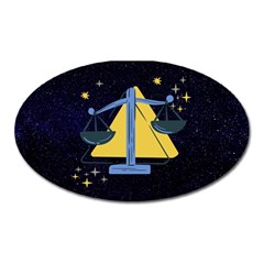 Horoscope Libra Astrology Zodiac Oval Magnet by Mariart