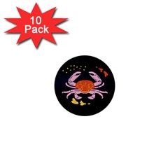 Zodiac Cancer Horoscope Astrology Symbol 1  Mini Buttons (10 Pack)  by Alisyart