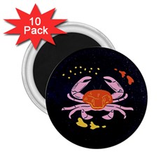 Zodiac Cancer Horoscope Astrology Symbol 2 25  Magnets (10 Pack)  by Alisyart