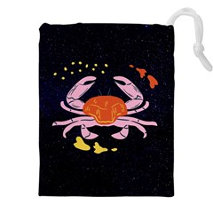 Zodiac Cancer Horoscope Astrology Symbol Drawstring Pouch (4xl) by Alisyart