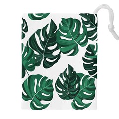 Illustrations Monstera Leafes Drawstring Pouch (4xl) by Alisyart