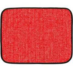 Red Denim Design  Double Sided Fleece Blanket (mini)  by ArtsyWishy