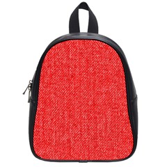 Red Denim Design  School Bag (small) by ArtsyWishy